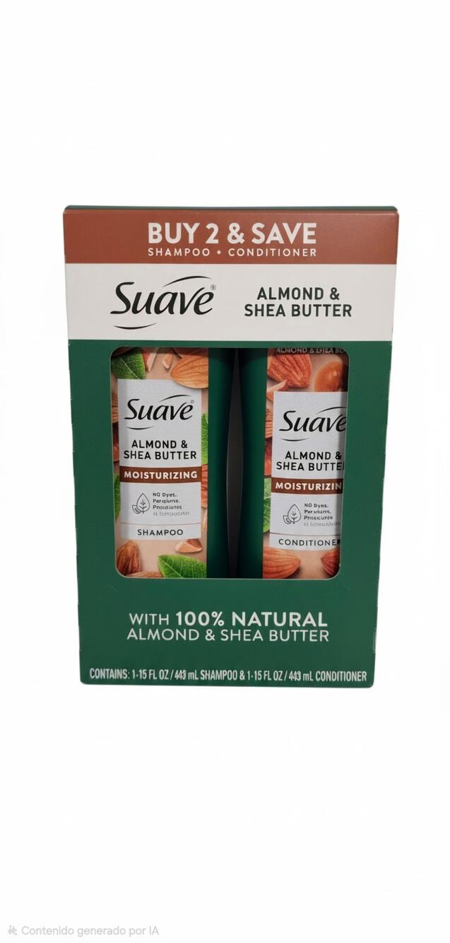 Suave Almond & Shea Butter Moisturizing Shampoo & Conditioner 2-Pack